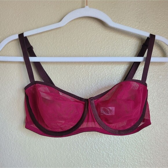 parade sheer balconette bra size 32dd - Picture 2 of 5